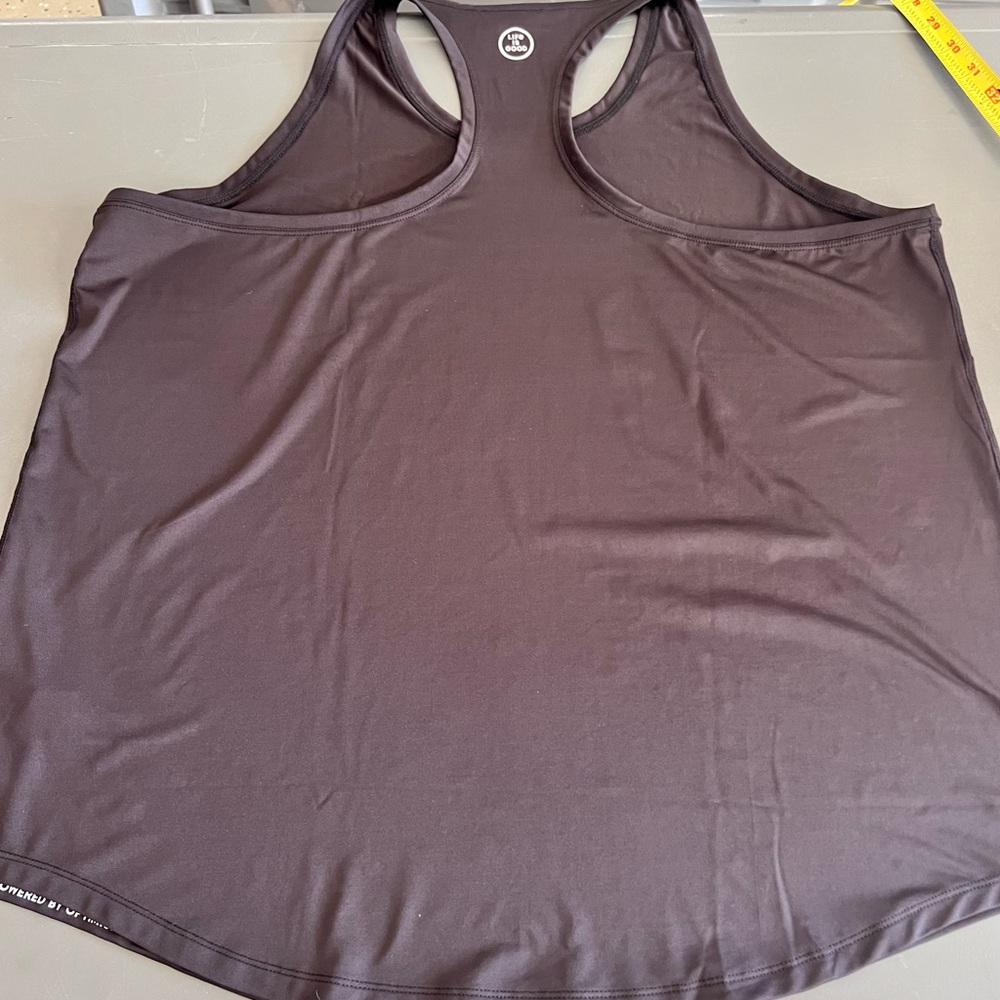 NWOT Life is Good Women's active performance Black racer back Tank Top xxl - Picture 5 of 6